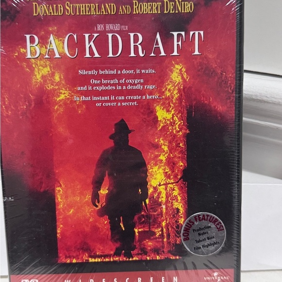 🔥  Vintage Backdraft DVD - Red Cover - Never Played - New in Wrapping - Picture 9 of 11